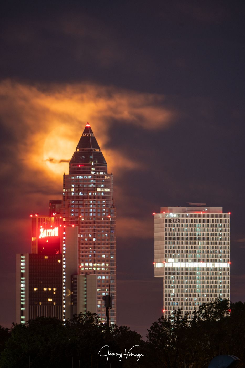 Frankfurt Skyline from the Praunheim, Germany