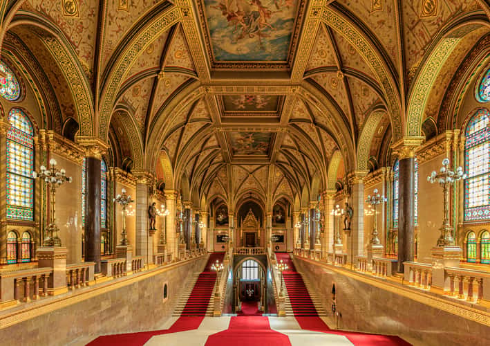 Entrance Hall, Hungarian Parliament, Budapest