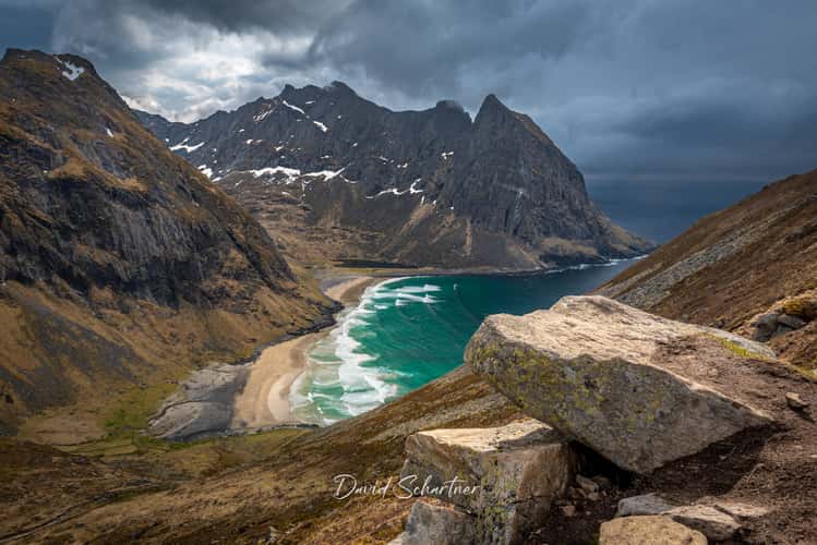 Kvalvika Beach from Mt. Ryten, Lofoten