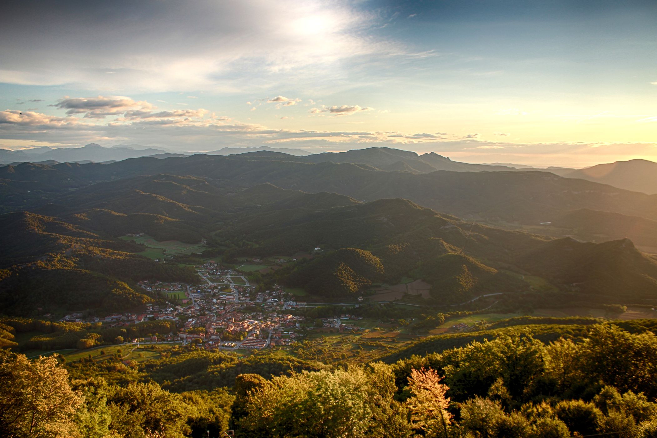 landscape of catalonia, santuari church, Spain