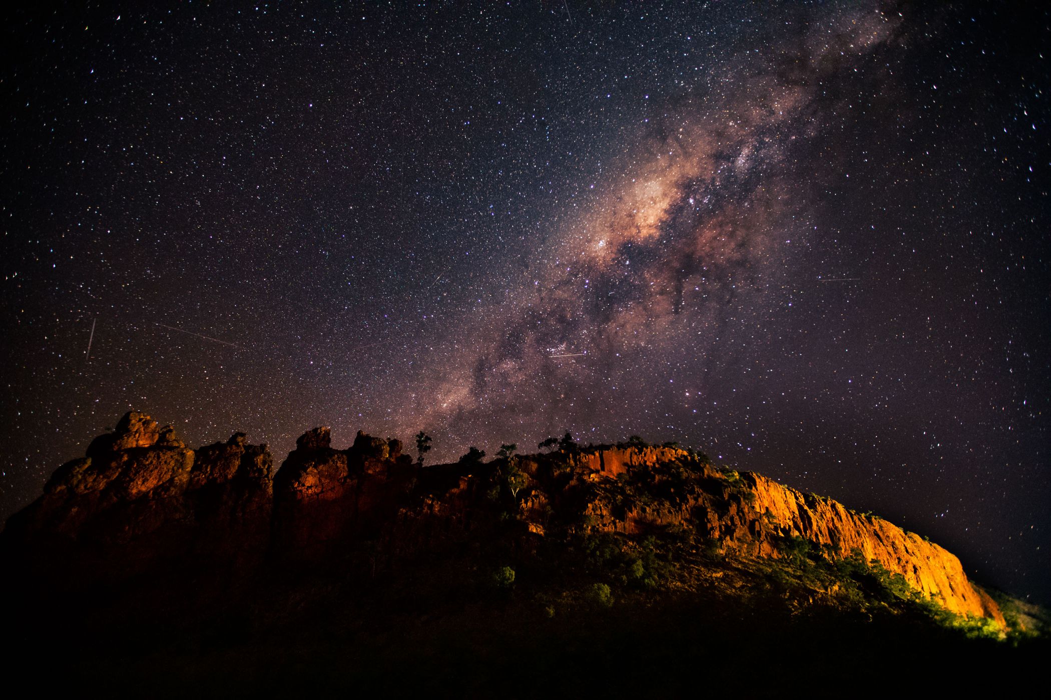Miky Way on the escarpment, Glen Helen, NT, Australia