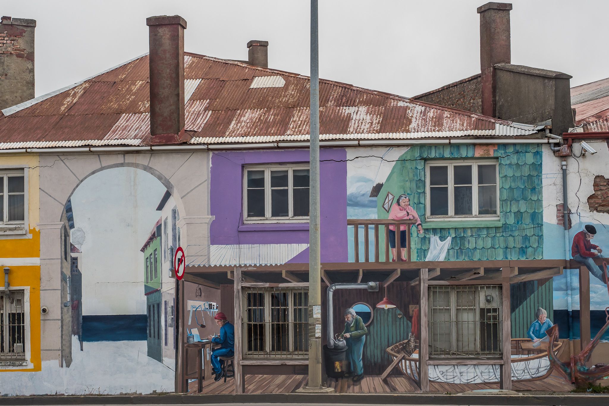 Murals at Punta Arenas, Chile