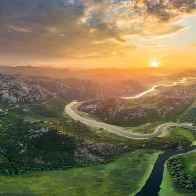 Rijeka Crnojevica River Bend, Skadar Lake, Montenegro