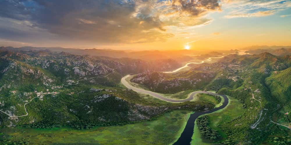 Rijeka Crnojevica River Bend, Skadar Lake