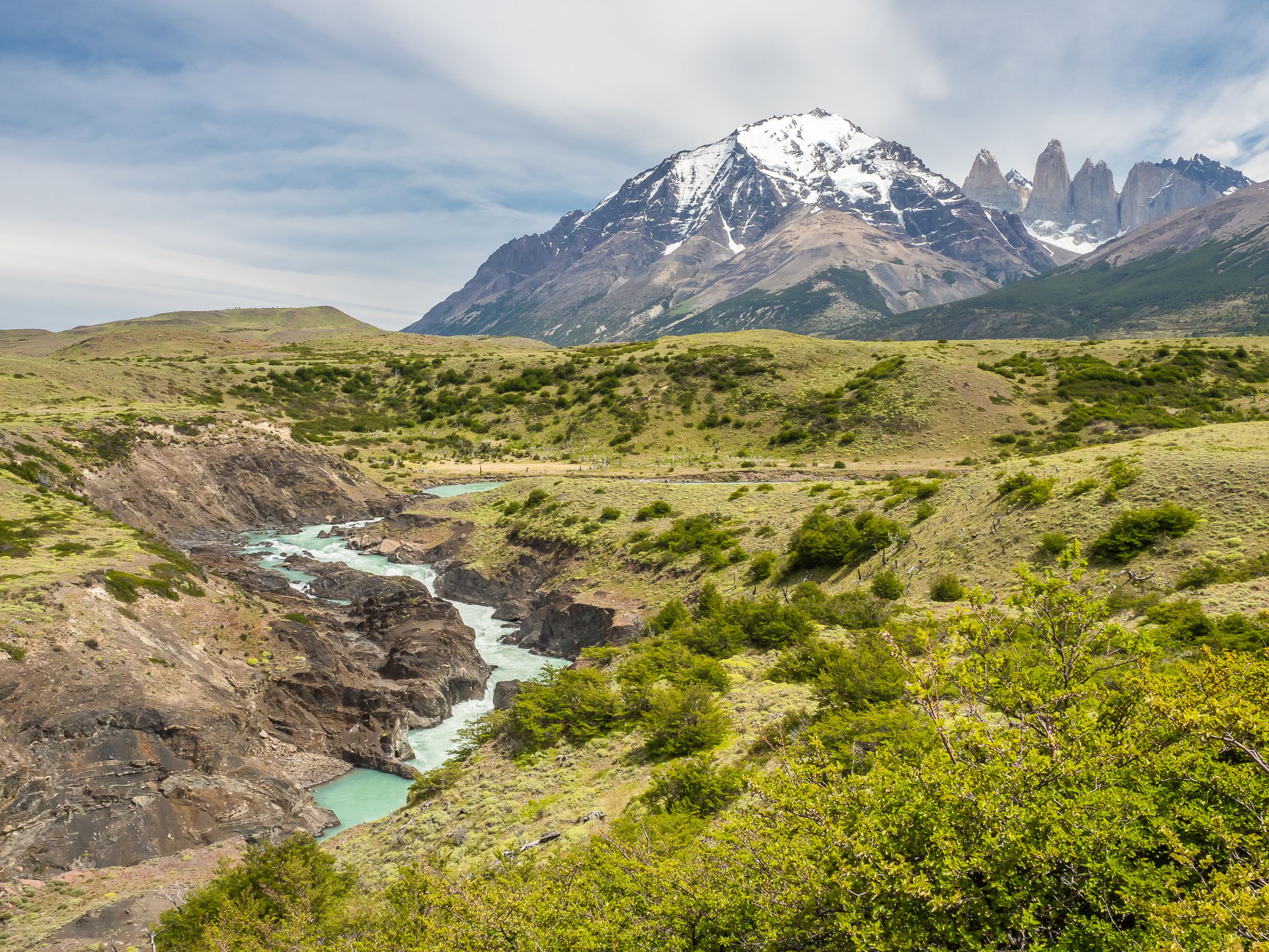 Rio Paine River Bends, Torres del Paine, Chile