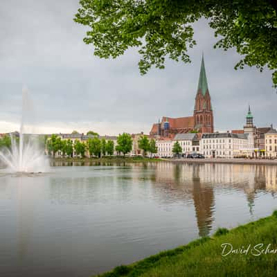 Schwerin Pfaffenteich from west side, Germany