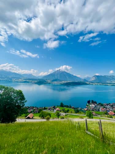 View over Lake Thun from Sigriswil