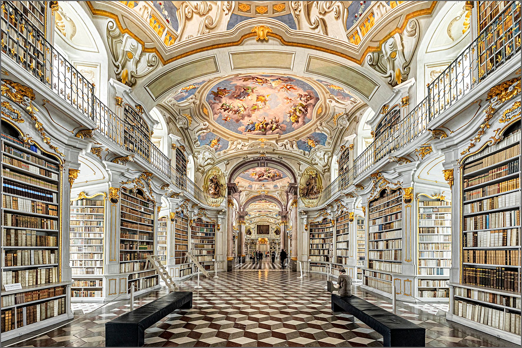 Stift Admont mit Bibliothek, Austria