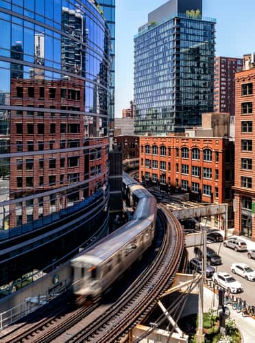 Train from Wells Kinzie Garage, Chicago
