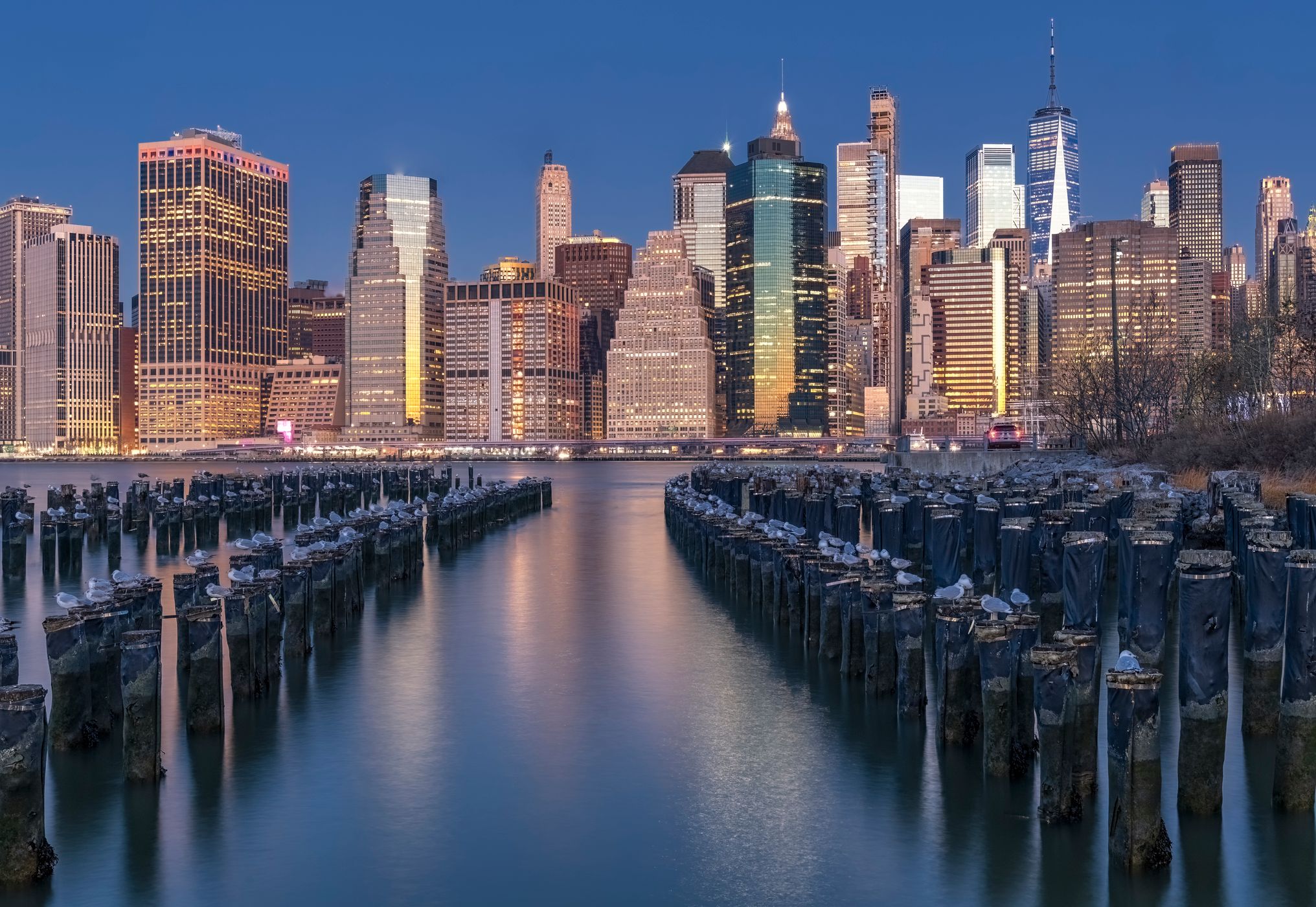 New York City Skyline from Pier 1, Brooklyn, USA