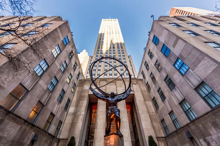 Atlas statue at the Rockefeller Center