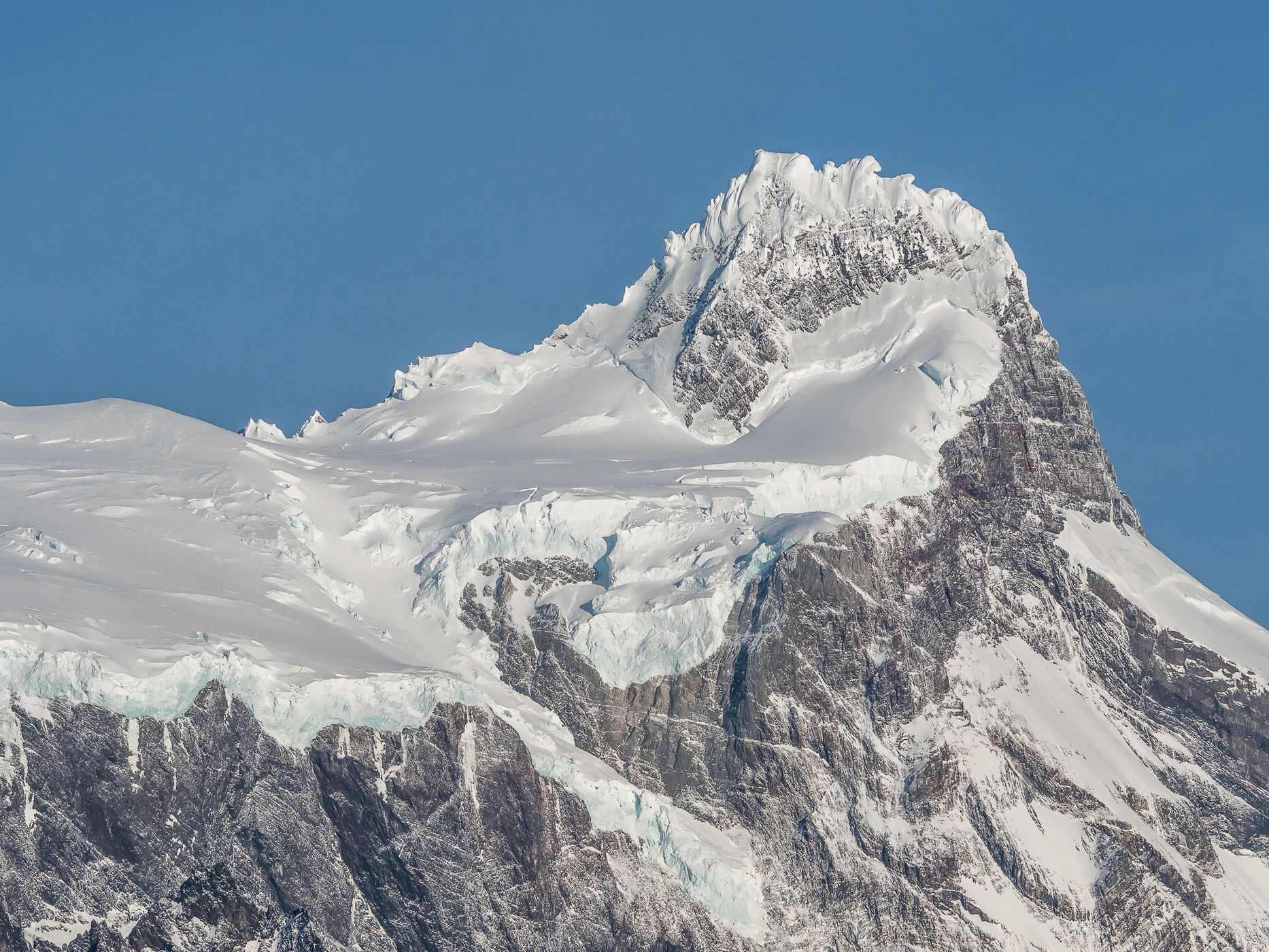 View from Lake Pehué to Cerro Paine Grande, Chile