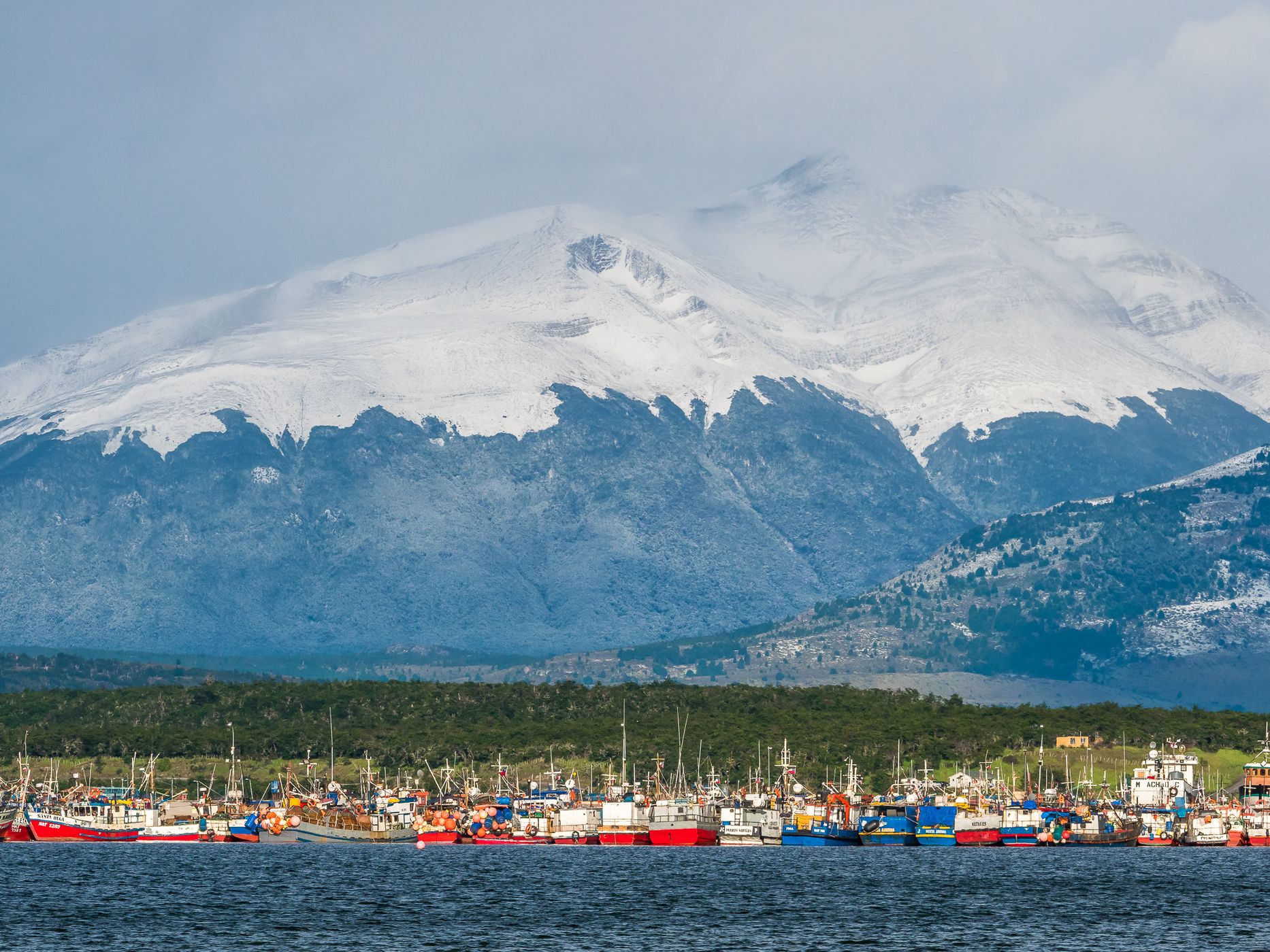 View to Puerto Natales Fishing Port, Chile