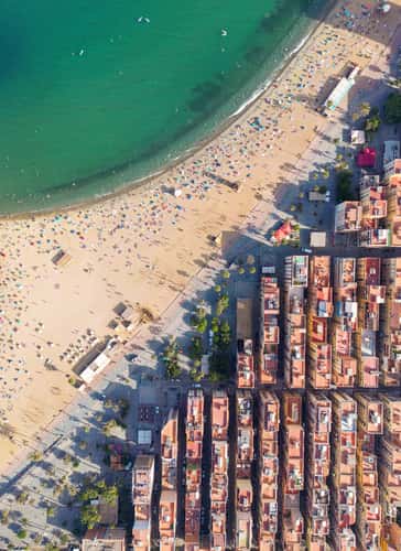 Barceloneta Beach, Barcelona [Drone]