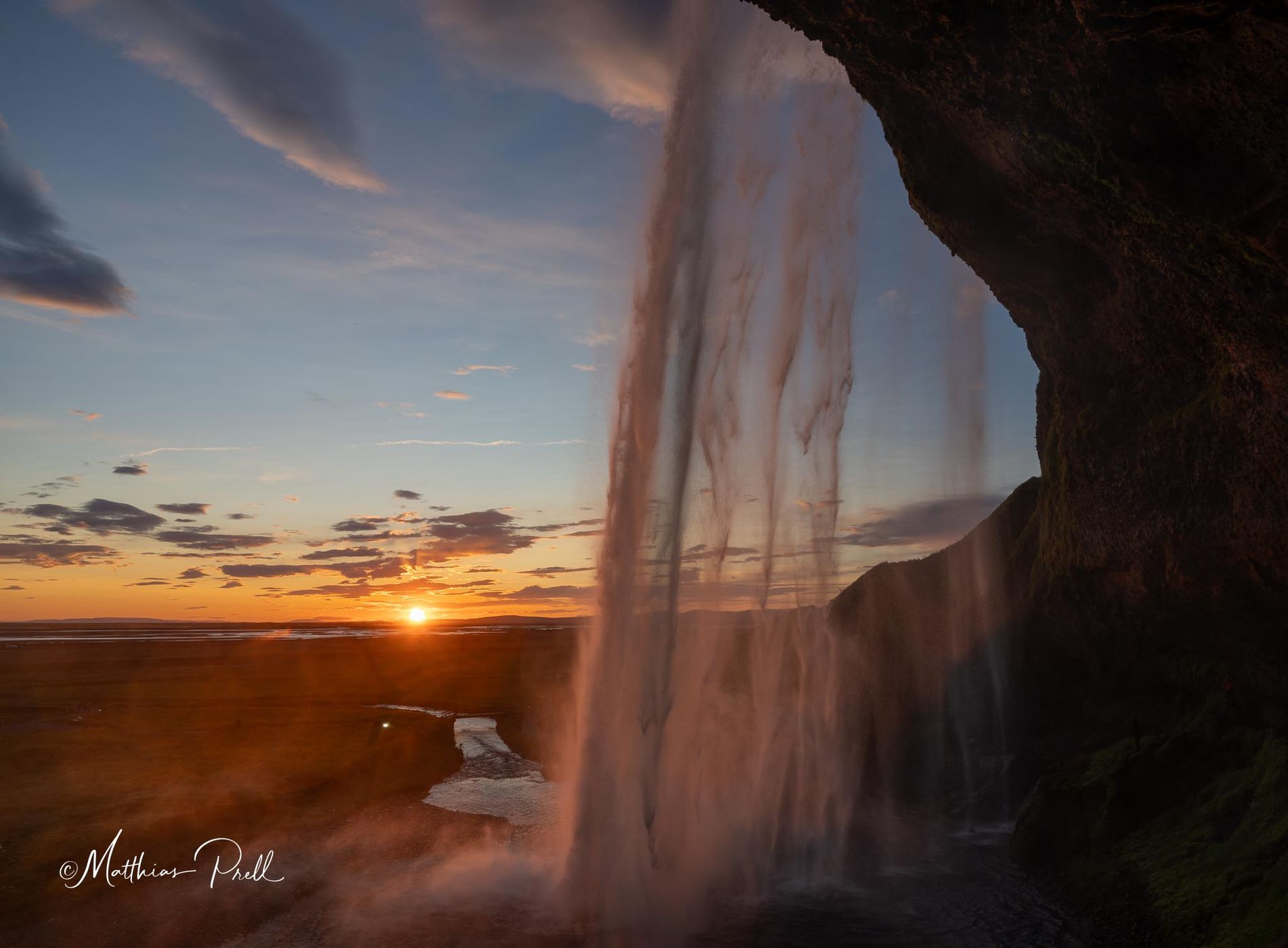Behind the Seljalandsfoss, Iceland