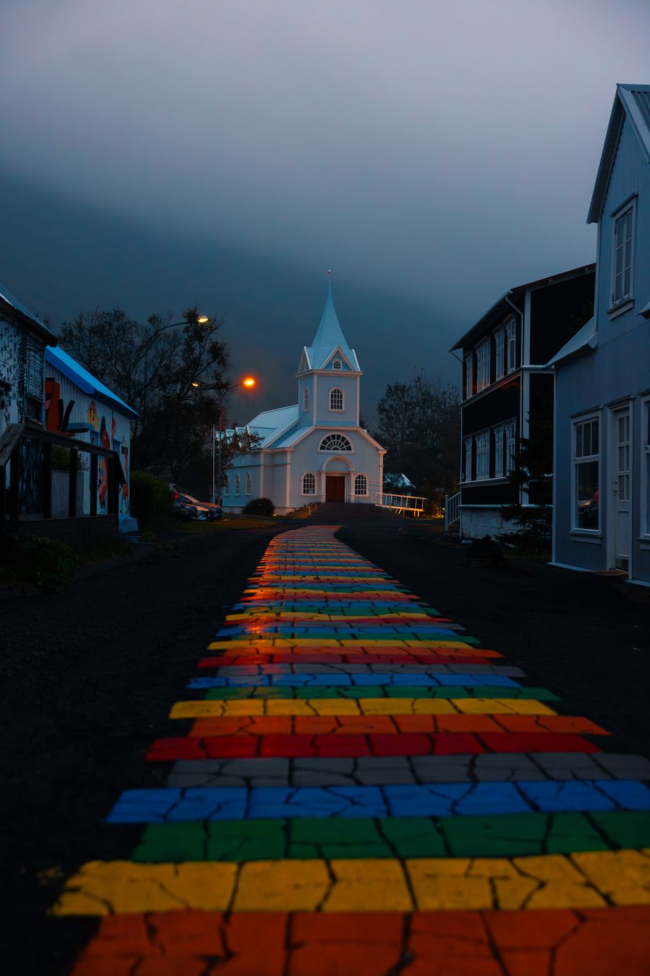 Blue Church at Seydisfjordur, Iceland