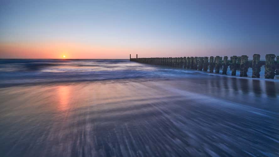 Breakwater at beach near Domburg
