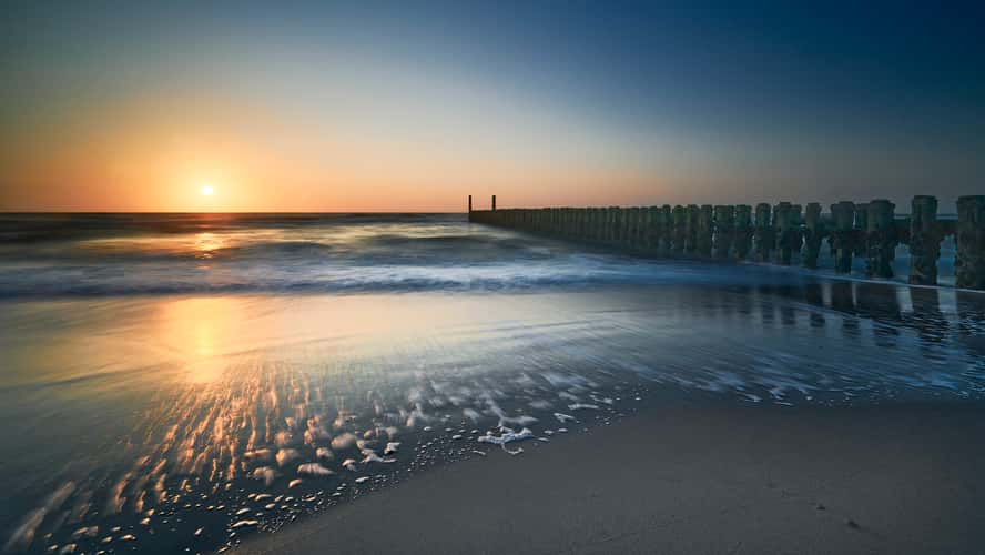 Breakwater at beach near Domburg