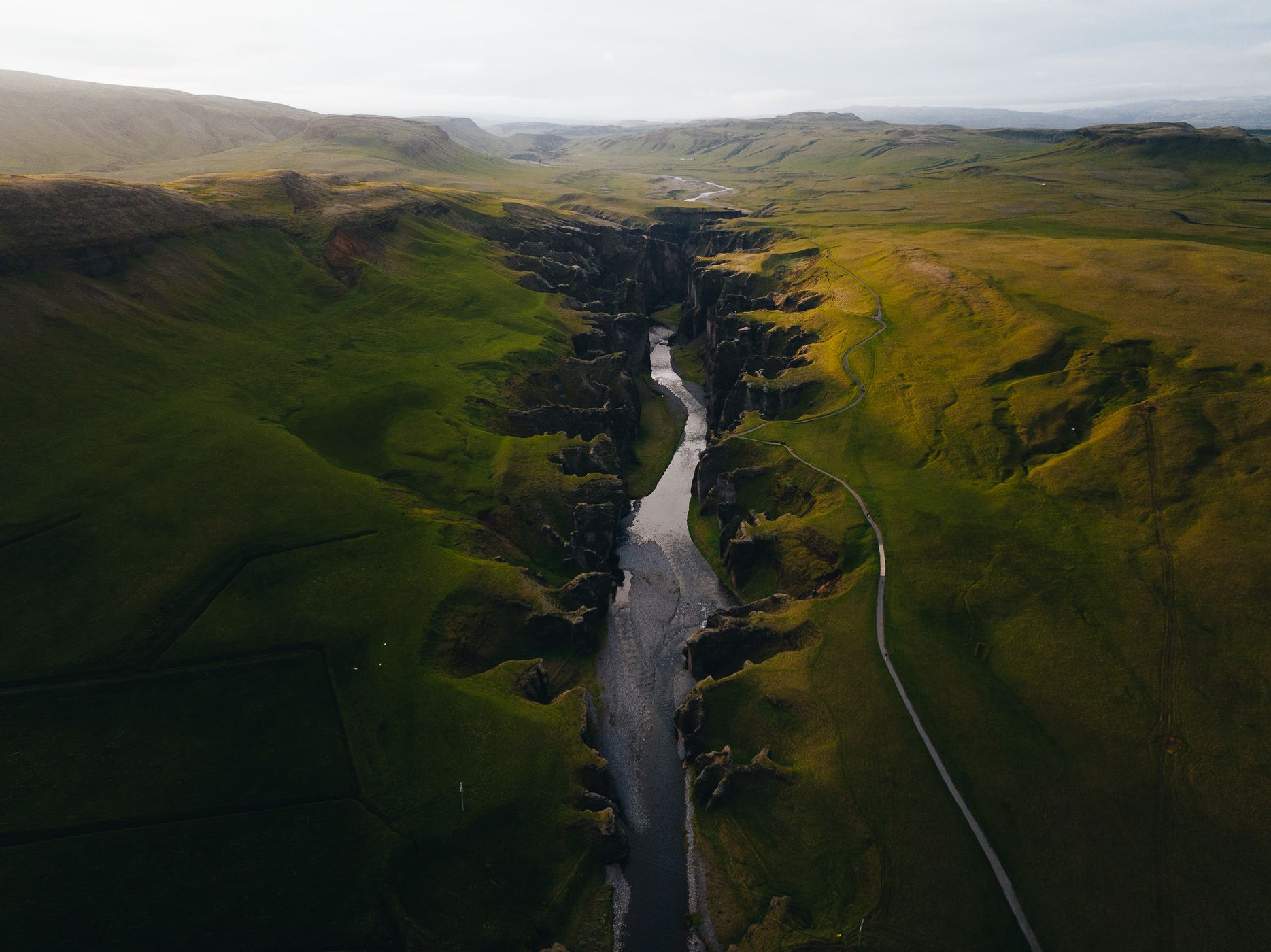 Fjaðrárgljúfur Canyon [drone], Iceland