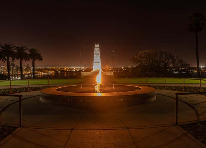 Flame of Remembrance & Pool of Reflection, Kings Park, Perth