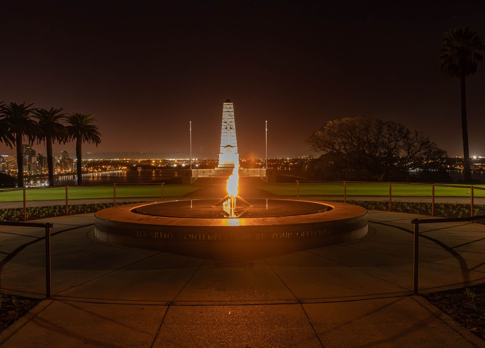 Flame of Remembrance & Pool of Reflection, Kings Park, Perth, Australia