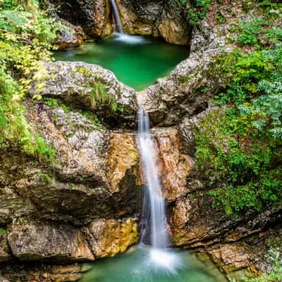 Fratarica Waterfall, Log Pod Mangartom, Slovenia