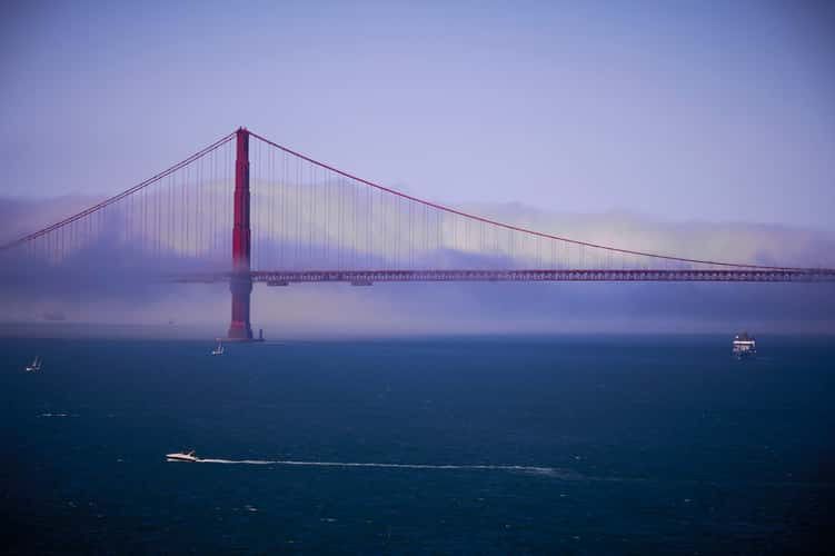 Golden Gate Bridge from Alcatraz Island, San Francisco