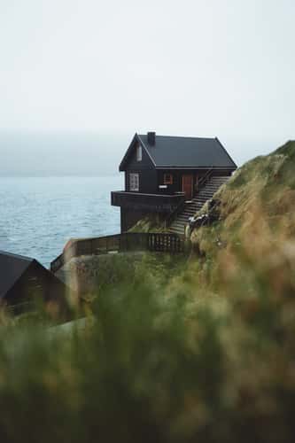 House by the ocean, Faroe Islands
