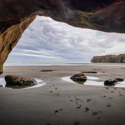 Looking from Cave, The Three Sisters, Tongaporutu, New Zealand