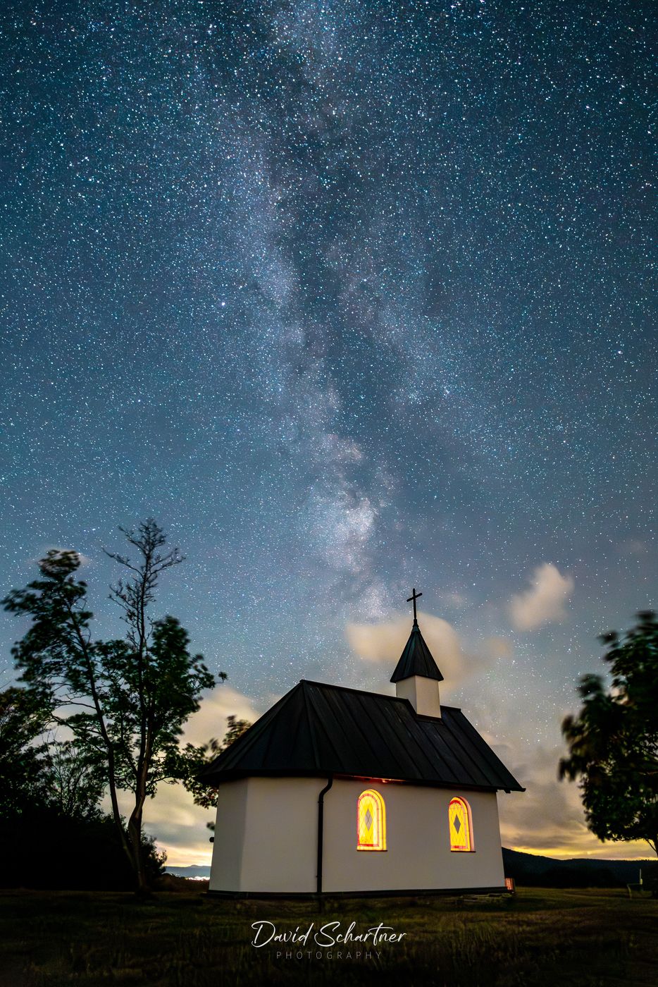 Milky Way over the Kottenborn Chapel, Germany