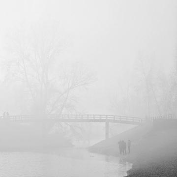 Misty bridge, Croatia