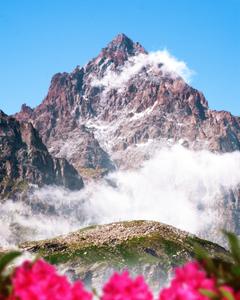 Monviso in the clouds