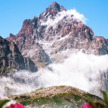 Monviso in the clouds, Italy