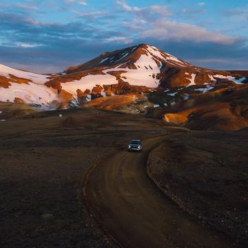 Mountain road in Iceland [drone], Iceland