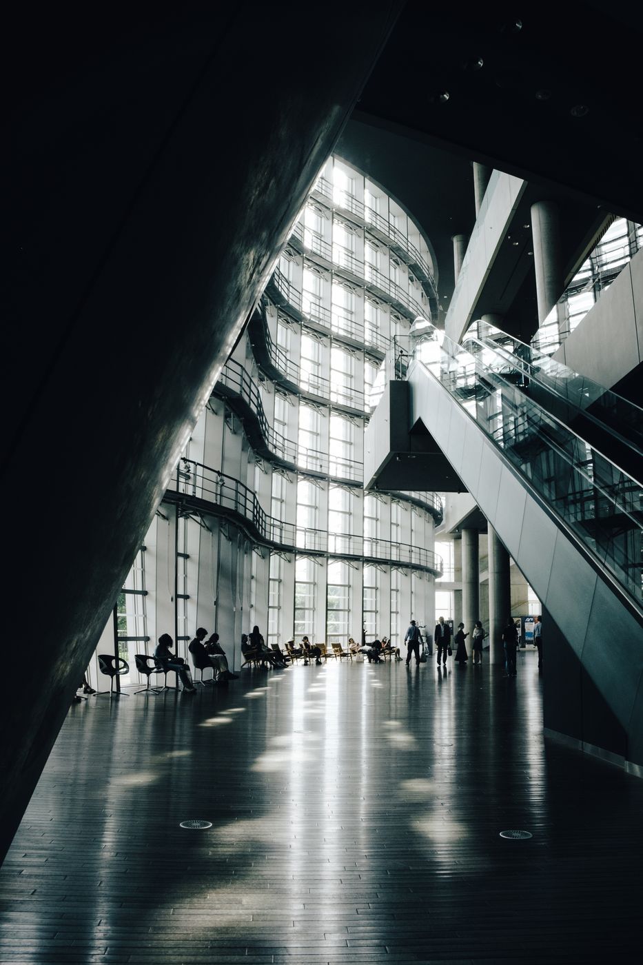 National art center peak architecture, Tokyo, Japan