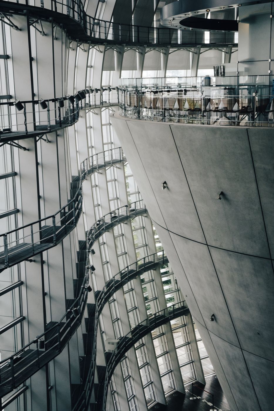 National art center peak architecture, Tokyo, Japan