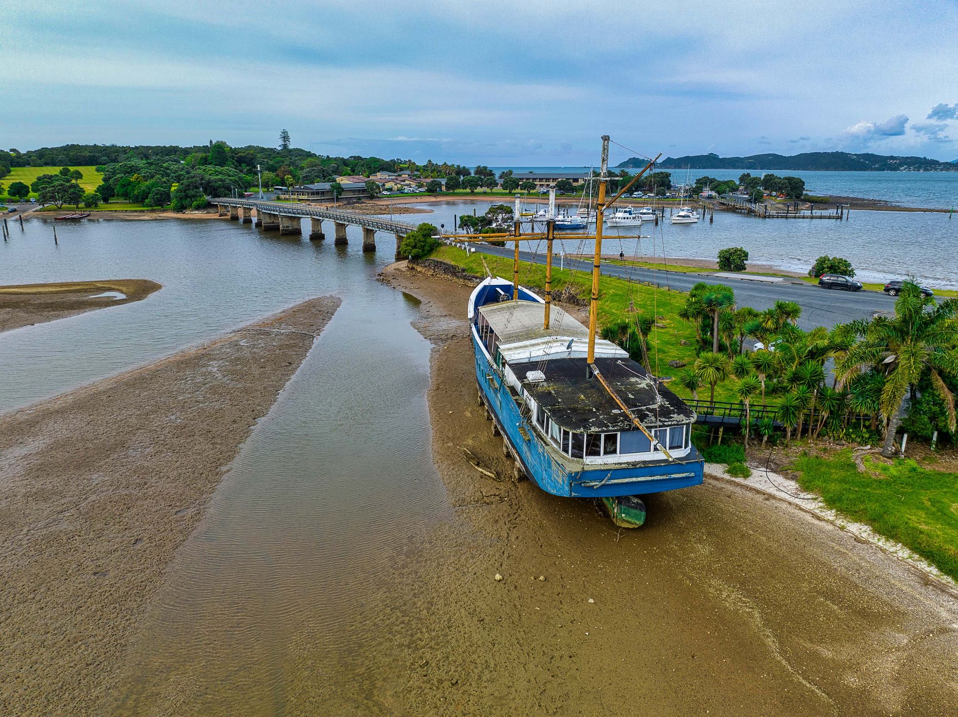 Old Boat [Drone] Waitangi, Northland, North Island, New Zealand
