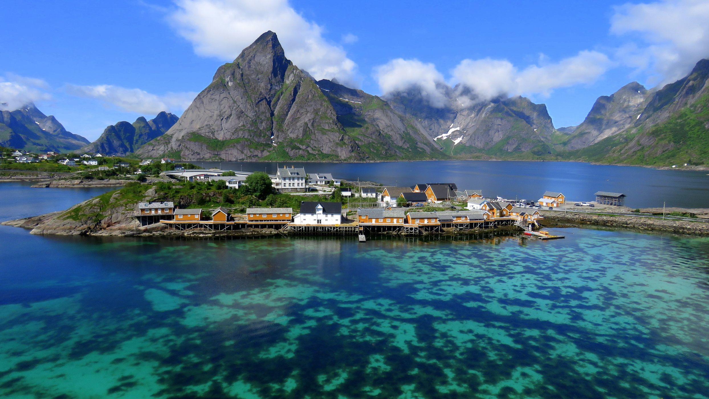 View of Sakrisøy, Norway
