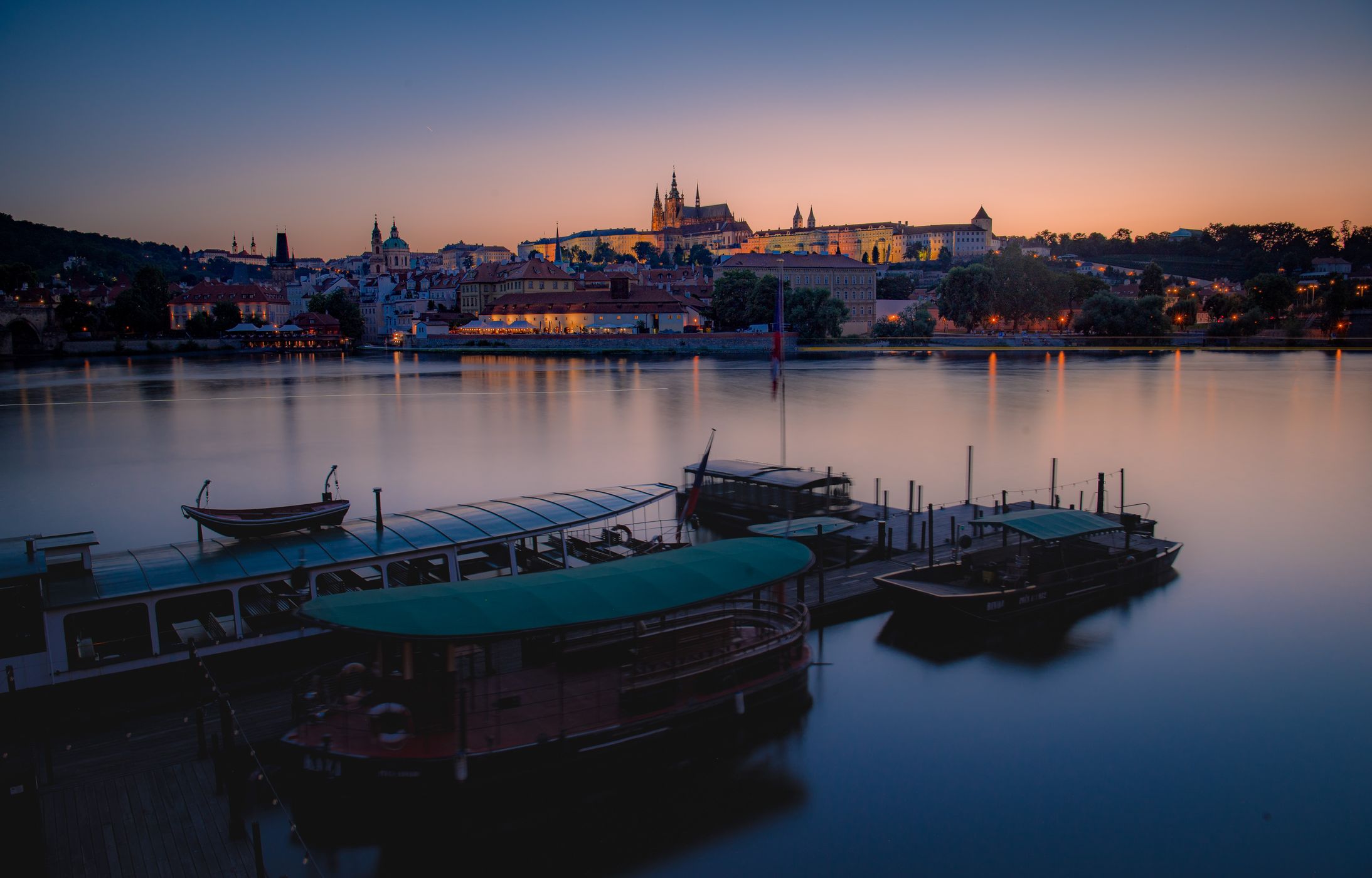 Castle and Charles Bridge, Prague, Czech Republic