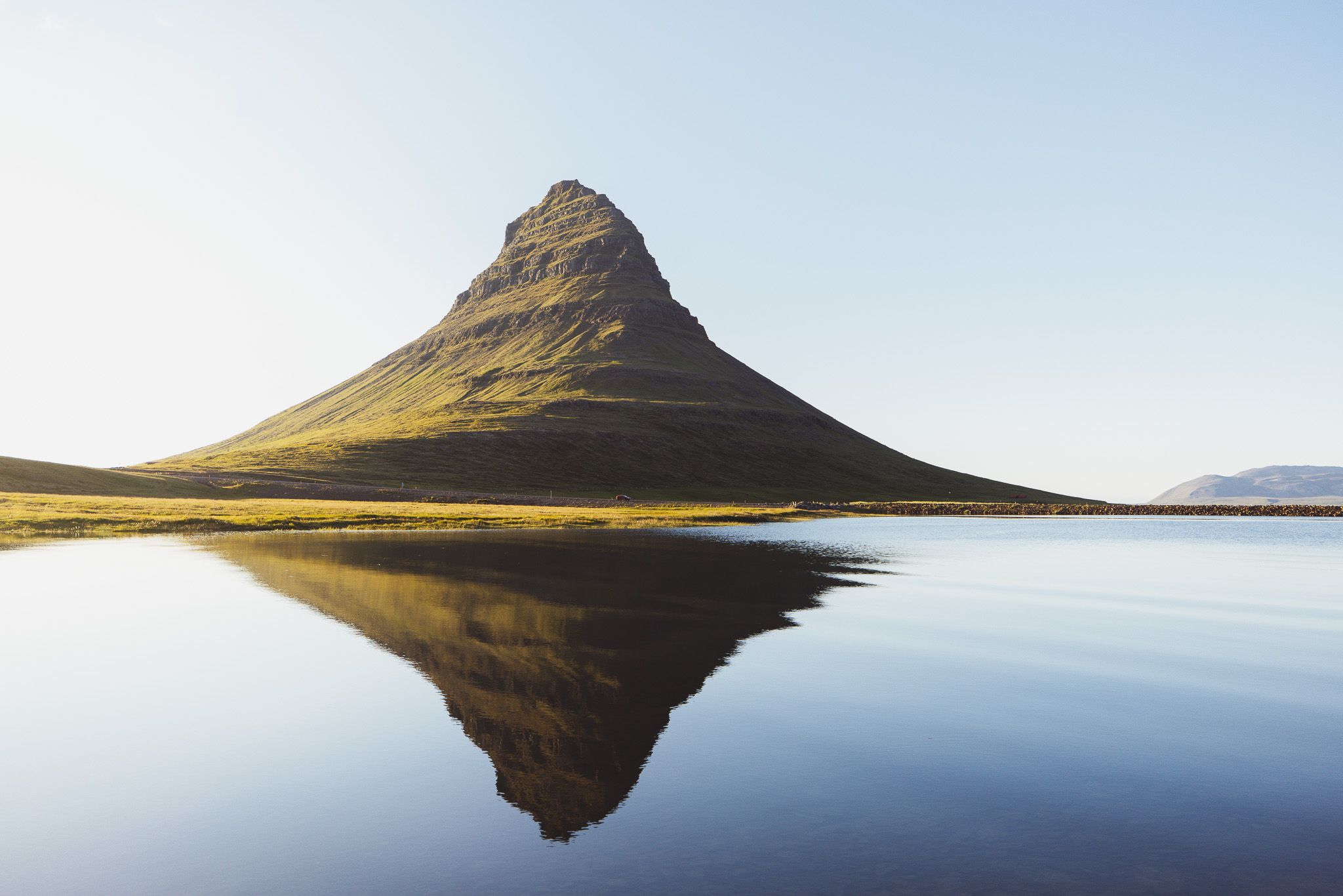 Reflection pool at Kirkjufell, Iceland