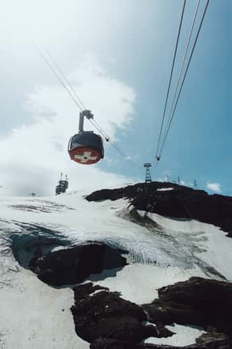 Rotating cable car at Titlis mountain