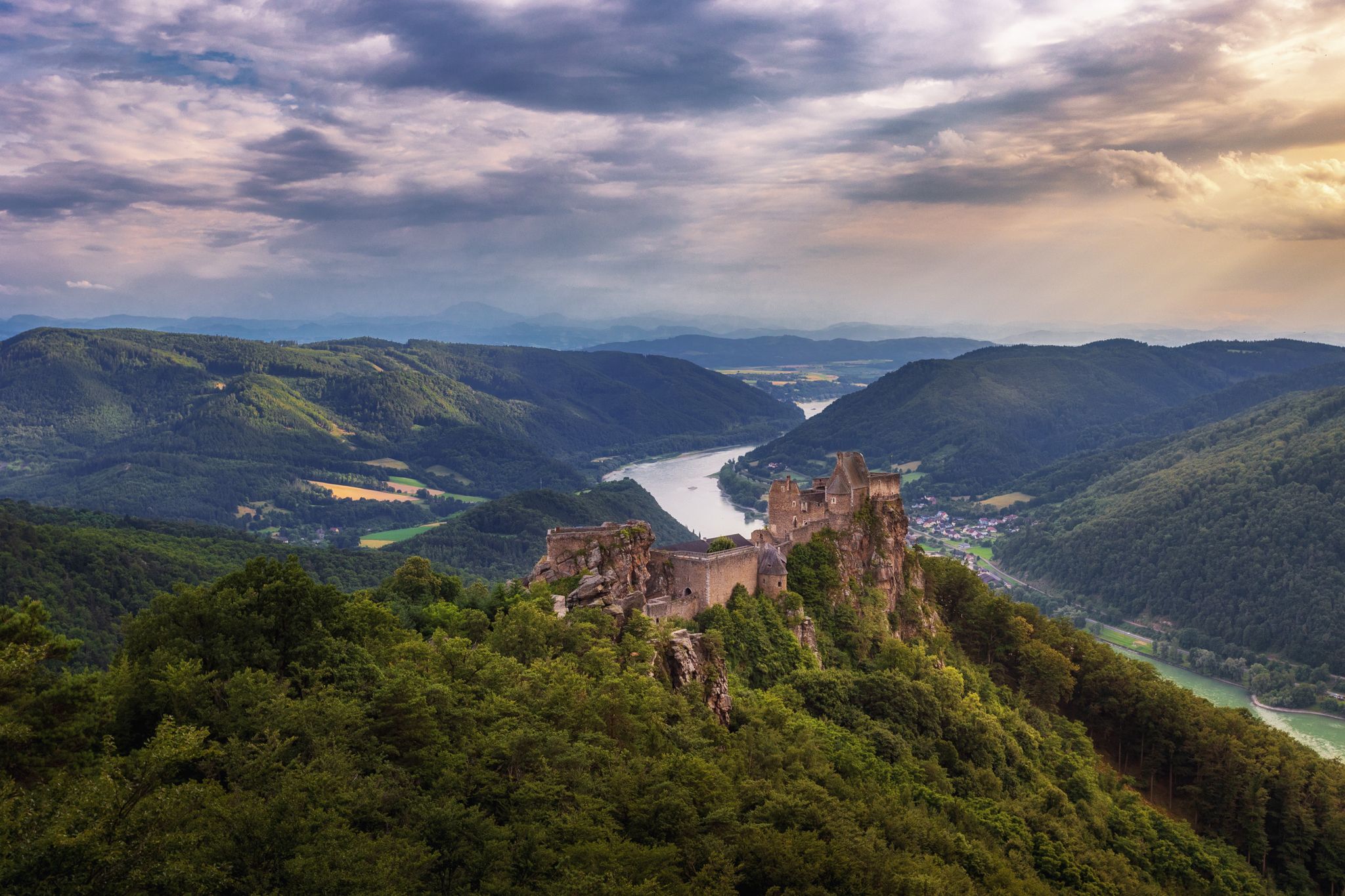 Aggstein Castle from Druidentürme, Austria
