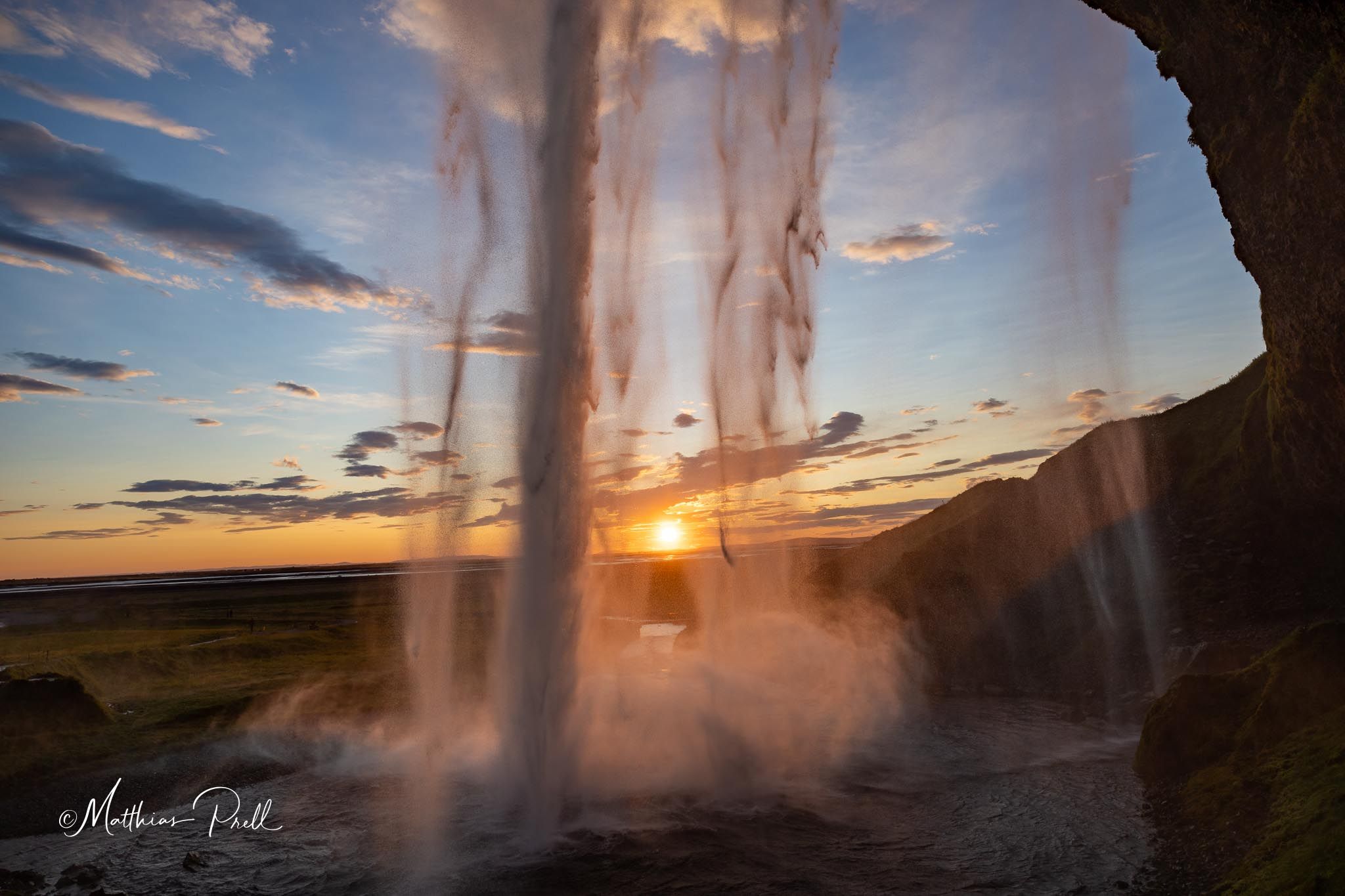 Behind the Seljalandsfoss, Iceland
