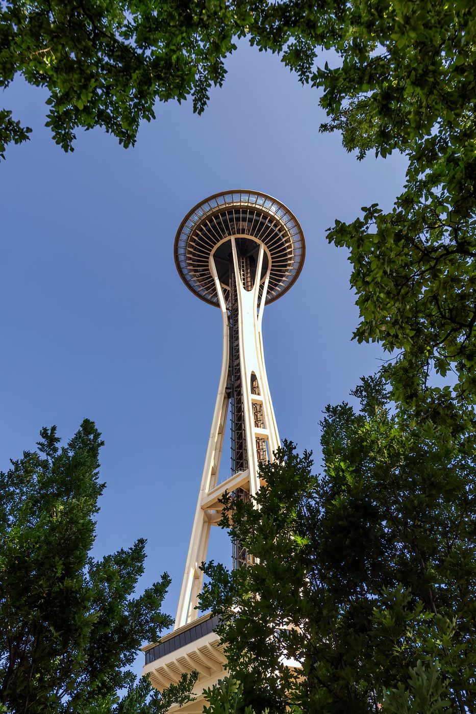 Space Needle from nearby, Seattle, USA