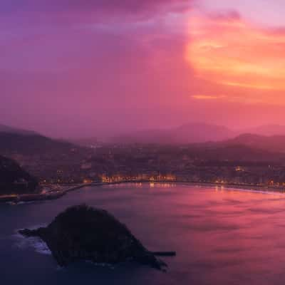 Room view from Hotel Mercure Igeldo over San Sebastian, Spain