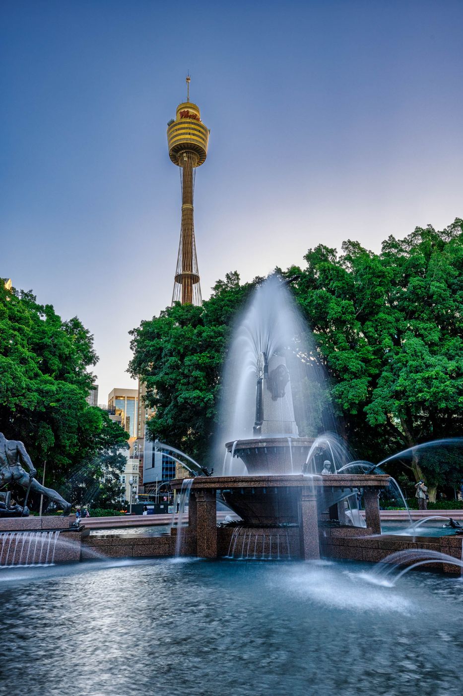 Sydney Tower, Archibald Fountain, Hyde Park, Sydney, Australia