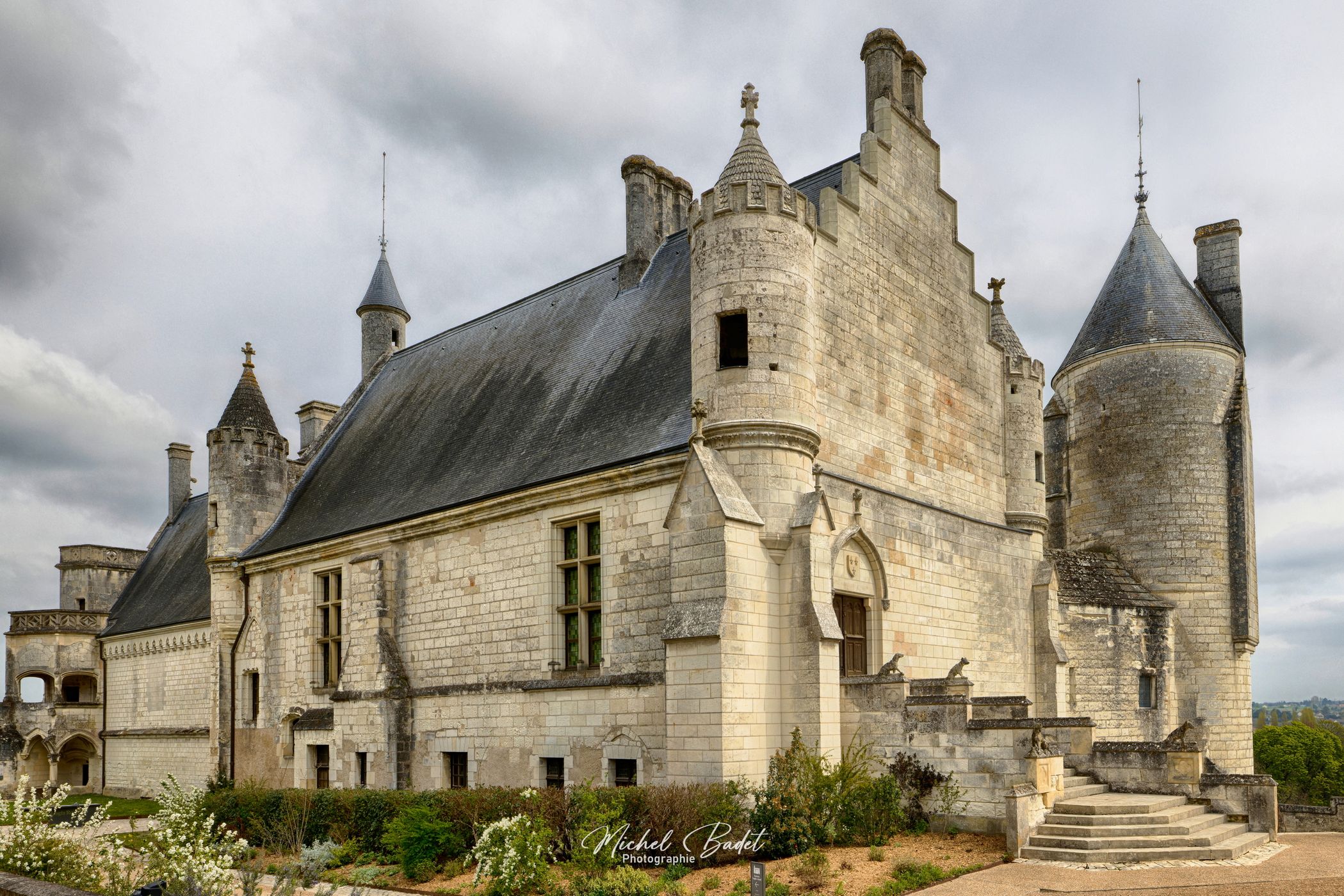 The castle of the royal city of Loches, France