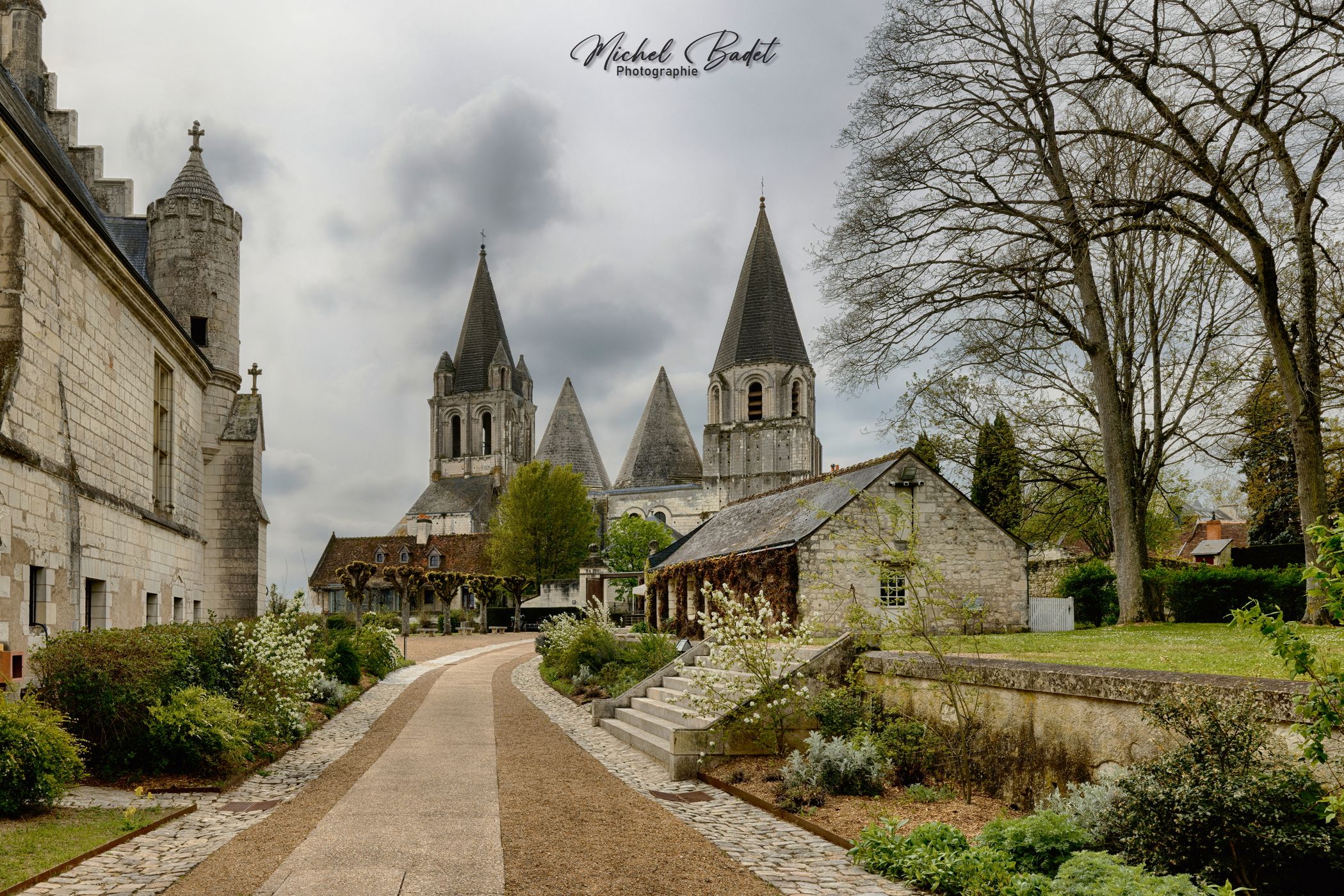The castle of the royal city of Loches, France