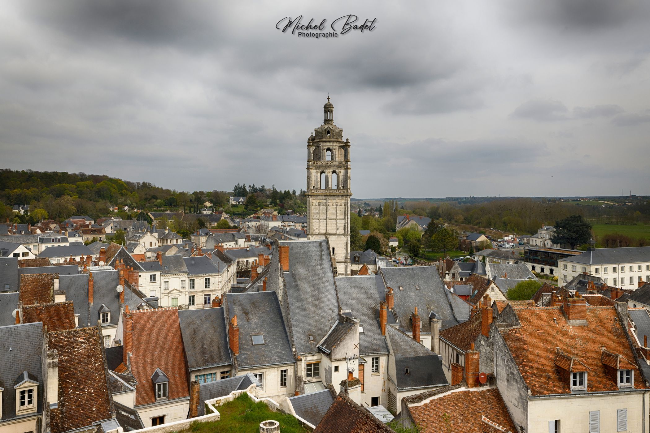 The castle of the royal city of Loches, France
