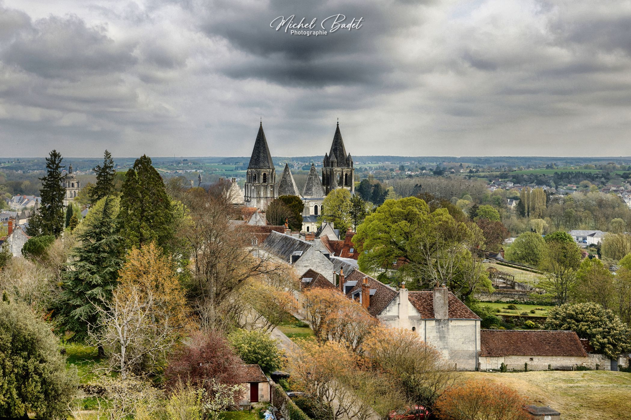 The castle of the royal city of Loches, France